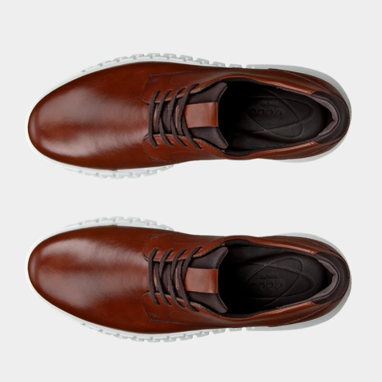 Ecco men's mocha leather lace-up shoe