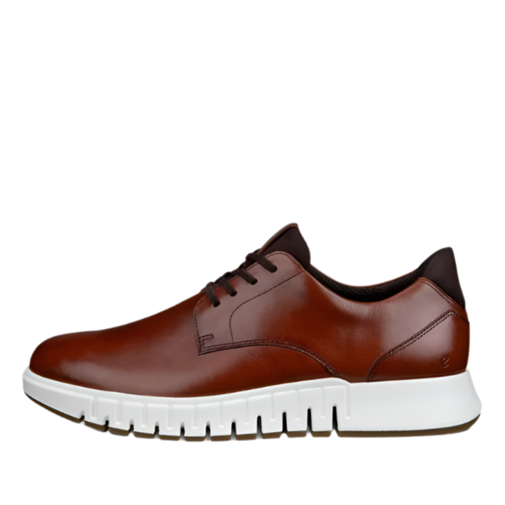 Ecco men's mocha leather lace-up shoe