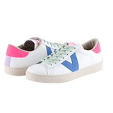 Victoria women's white leather lace-up trainer