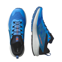 Salomon men's black and blue mesh trainer