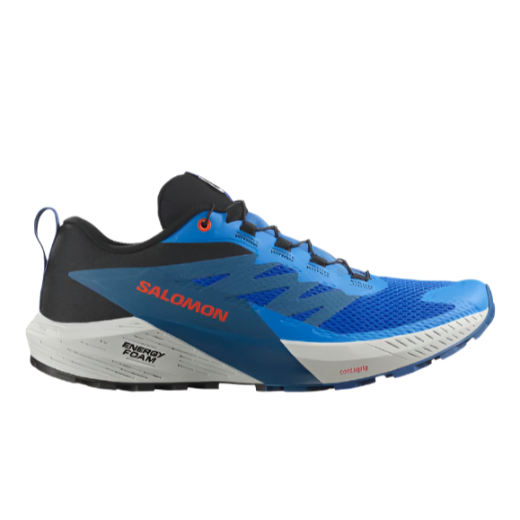 Salomon men's black and blue mesh trainer