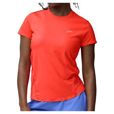 Brooks Womens Tee Sprint Free Short Sleeve 3.0 Neo Cayenne