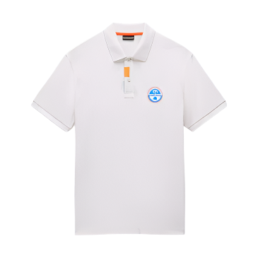 Napapijri Mens Polo Top E-Clanis White Whisper