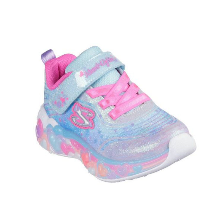 Skechers Girls Trainer S-Lights Eternal Heart Lights Light Blue/Multi