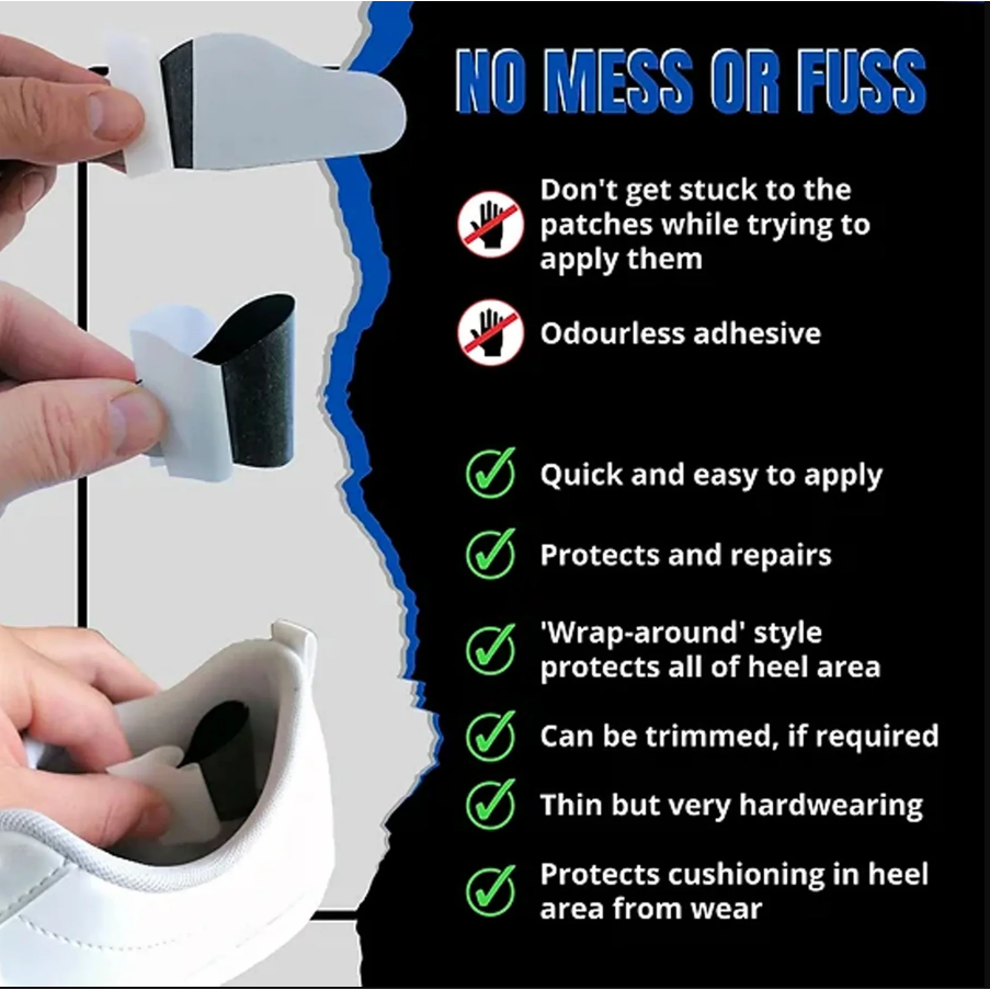 Trainer Armour Big Heel Hole Preventer Black