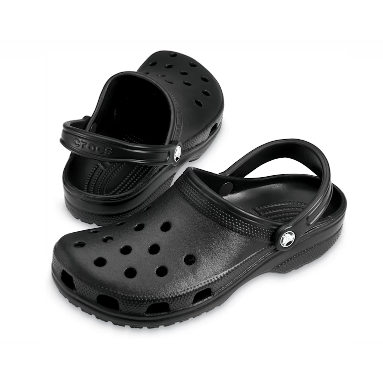 Crocs unisex black slip-on sandal