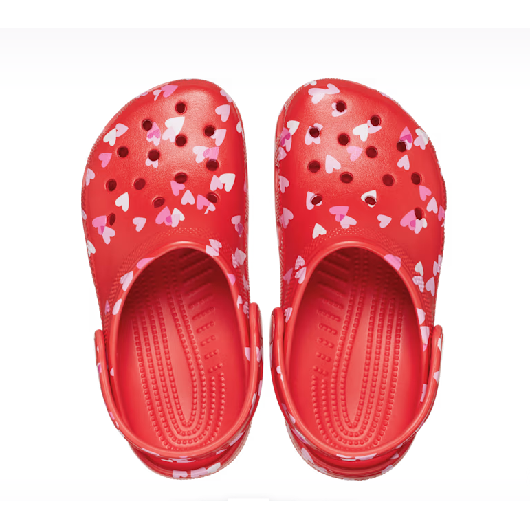 Crocs Girls Sandal Classic Valentine’s Day Clog K Cherry Red