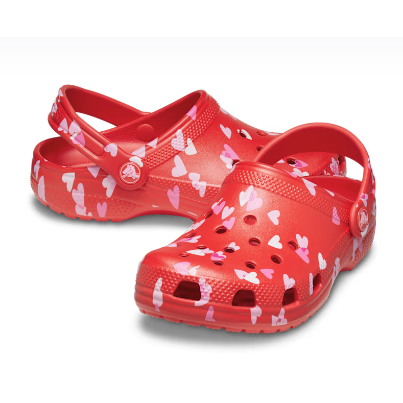 Crocs Girls Sandal Classic Valentine’s Day Clog K Cherry Red