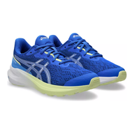 Asics boys' white and blue mesh trainer