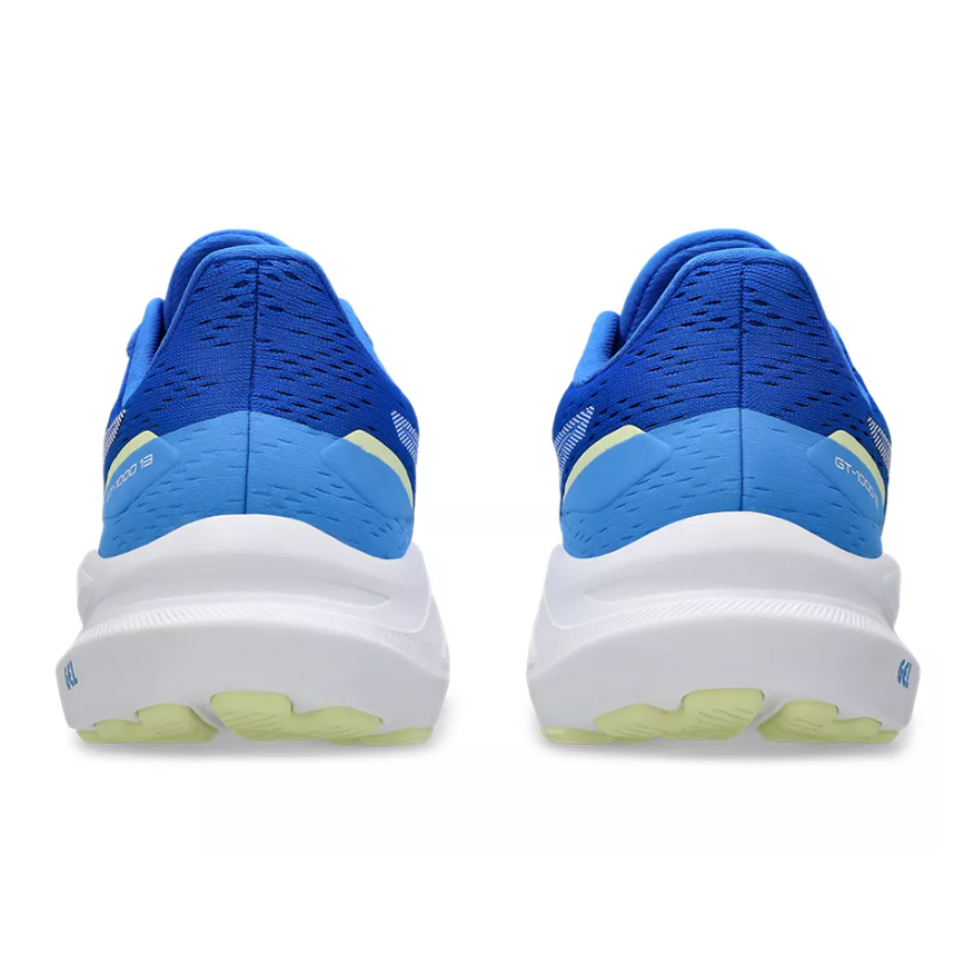 Asics boys' white and blue mesh trainer