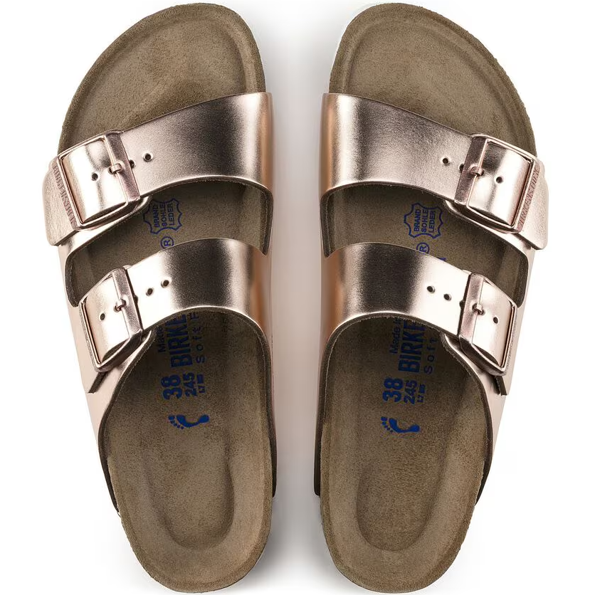 Birkenstock Womens Sandal Arizona BS Metallic Copper
