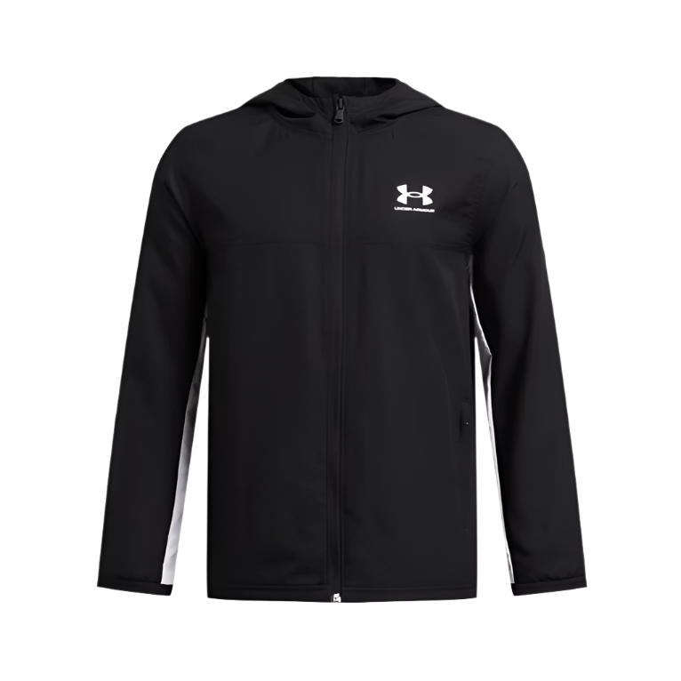 Under Armour Boys Jacket Rival Woven Black/White