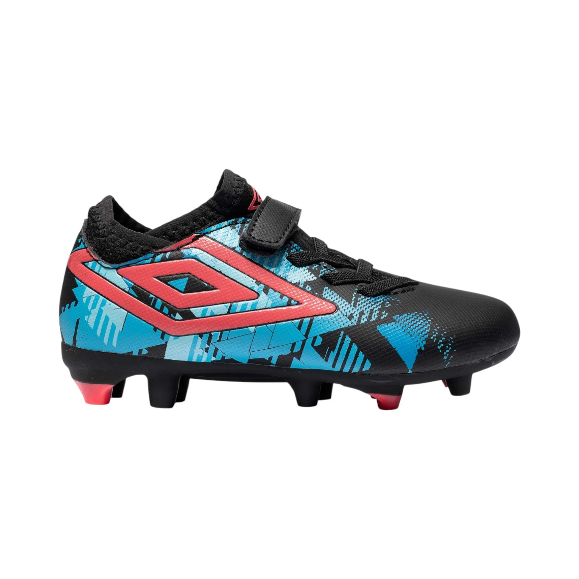 Umbro Formation III kids' black and blue firm-ground football boots