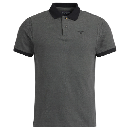 Barbour Mens Polo Sports Top Black Mix