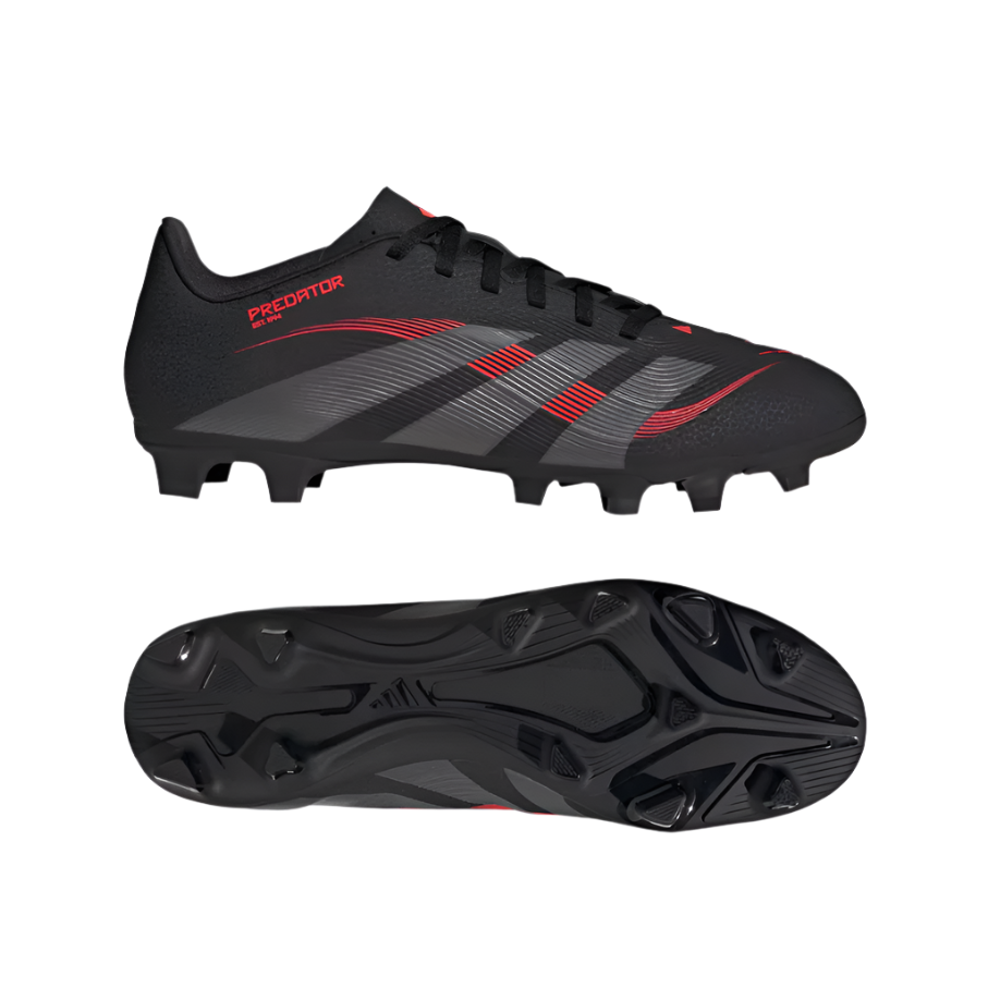 Adidas Football Boots Predator Club FG/MG Black/Grey Four/Lucid Red