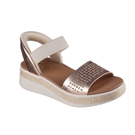 Skechers Womens Sandals Bobs Sun Ray Step Aside Rose Gold