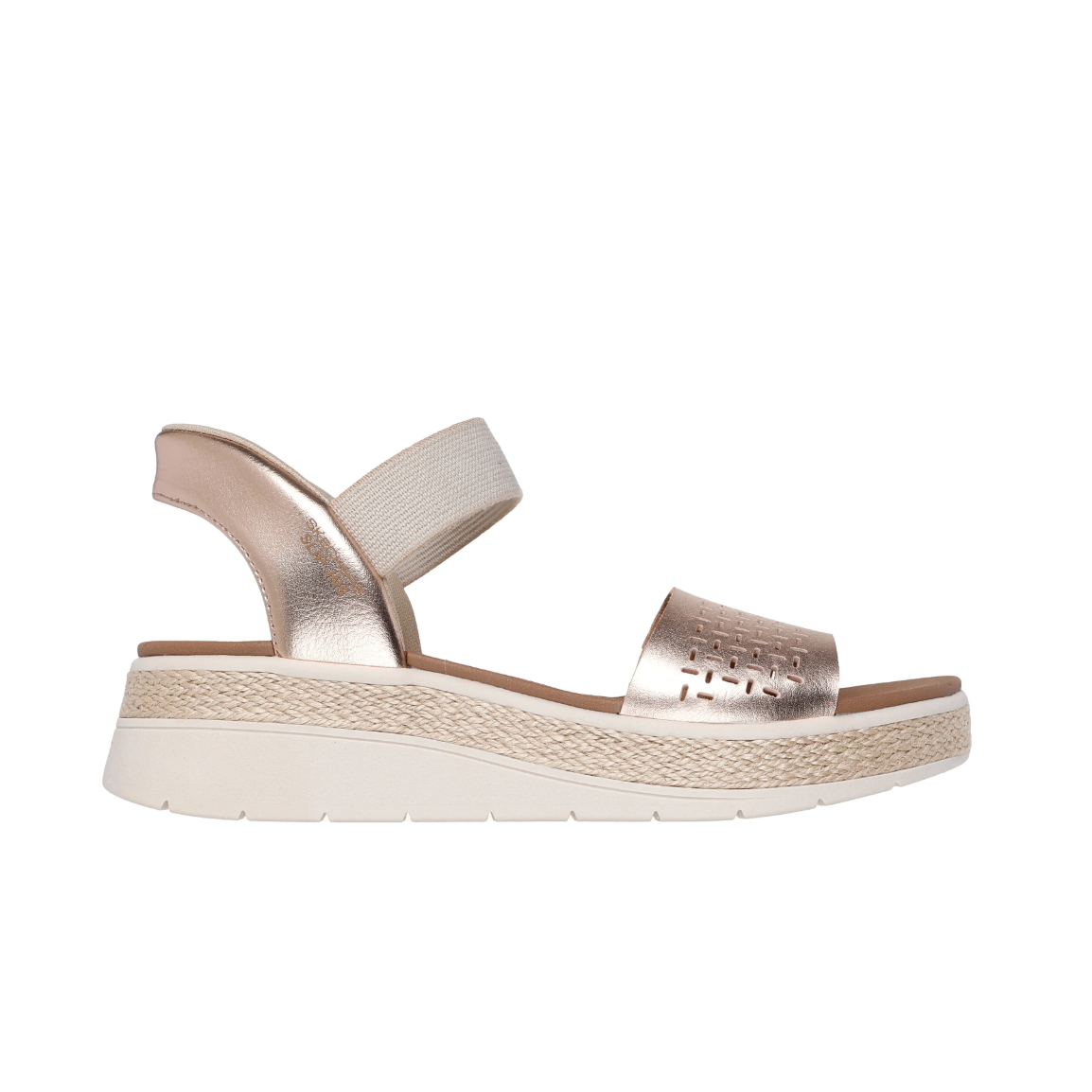 Skechers Womens Sandals Bobs Sun Ray Step Aside Rose Gold