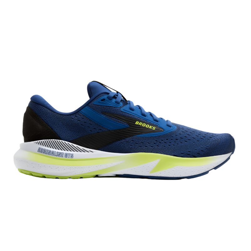 Brooks Mens Trainer Adrenaline GTS 24 Navy Peony/Black/Acid Lime