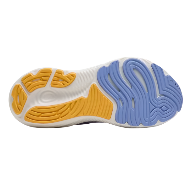 Brooks Womens Trainer Glycerin GTS 22 White/Blue Heron/Apricot