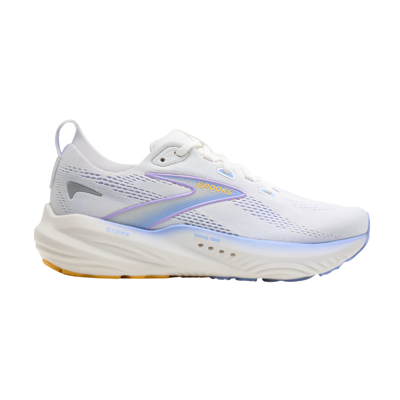 Brooks Womens Trainer Glycerin 22 White/Blue Heron/Apricot