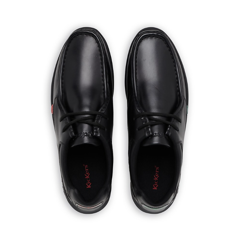 Kickers Mens Shoes Reasan Lace Leather Black