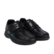 Kickers Youth Boys Shoe Reasan Strap Leather Black