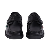 Kickers Youth Boys Shoe Reasan Strap Leather Black