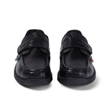 Kickers Junior Boys Shoe Reasan Strap Leather Black