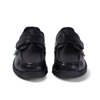 Kickers Junior Boys Shoe Reasan Strap Leather Black