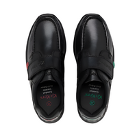 Kickers Youth Boys Shoe Reasan Strap Leather Black