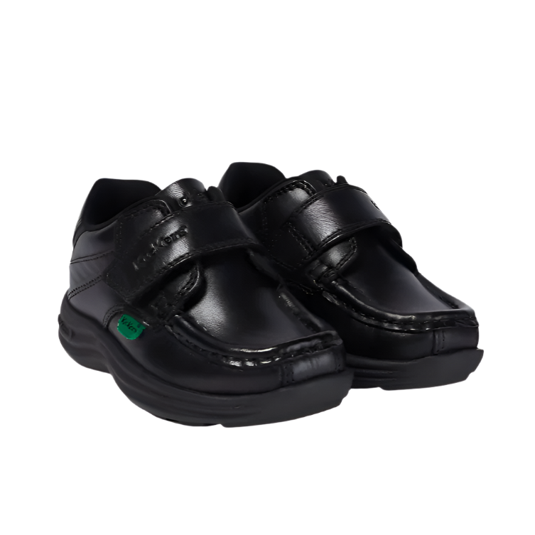 Kickers Infant Boys Shoe Reasan Strap Leather Black