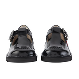 Kickers Infant Girls Shoe Kick T-Bar Patent Leather Black