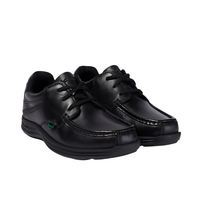 Kickers Youth Shoes Reasan Lace Leather Black