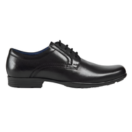 Pod boys' black leather lace-up shoe