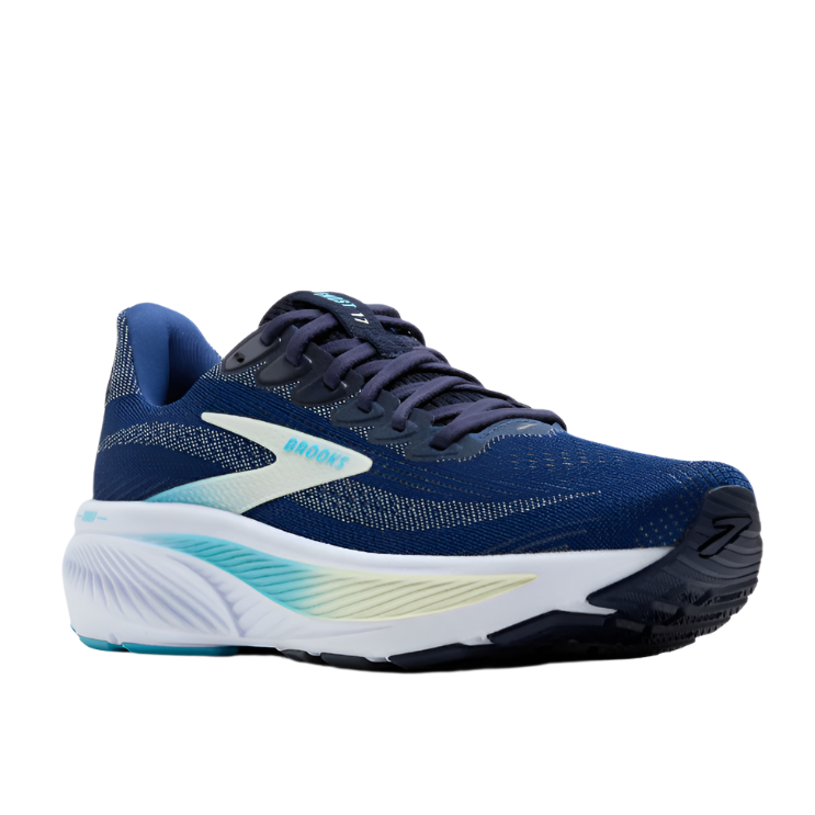 Brooks Womens Trainer Ghost 17 Navy/Green/Turquoise