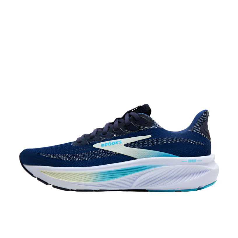 Brooks Womens Trainer Ghost 17 Navy/Green/Turquoise