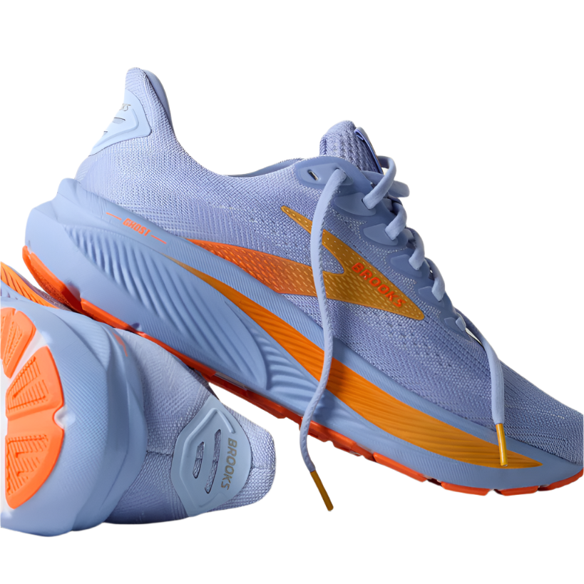 Brooks Womens Trainer Ghost 17 Blue Heron/White/Orange