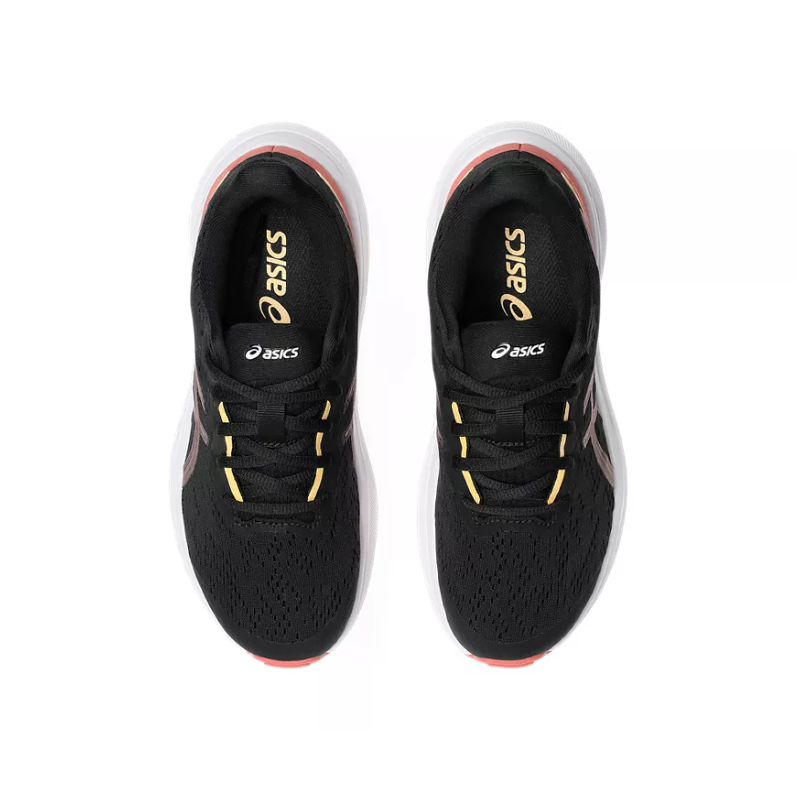 Asics kids' black and red lace-up trainer