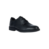 Geox boys' black leather lace-up shoe