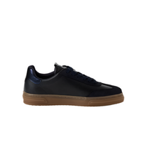 Tamaris women's navy leather lace-up trainer