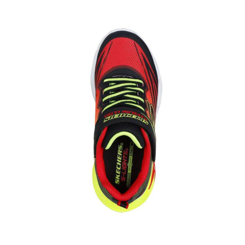 Skechers Boys Trainer S-Lights Flex Glow Ultra Black/Red