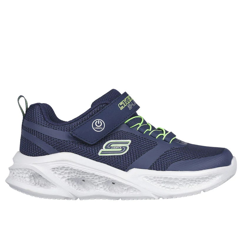 Skechers Boys Trainer S-Lights Meteor Lights Navy/Lime