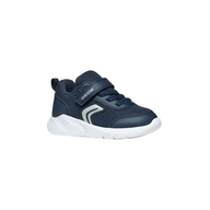 Geox boys' navy mesh lace-up trainer