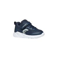 Geox boys' navy mesh lace-up trainer