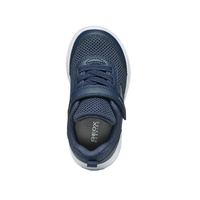 Geox boys' navy mesh lace-up trainer