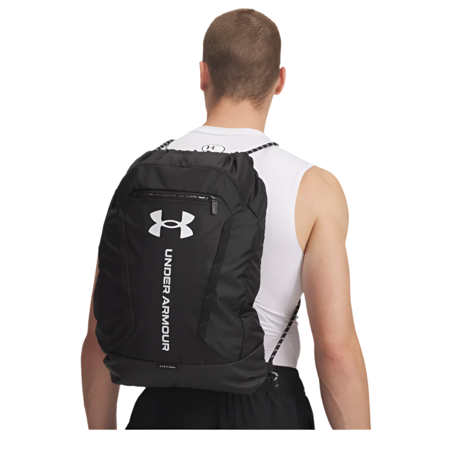 Under Armour Unisex Bag UA Hustle Sackpack Black/White