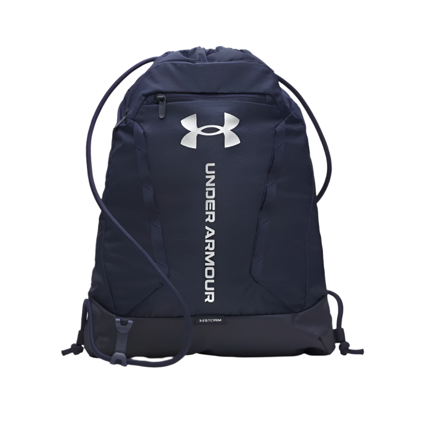Under Armour Unisex Bag UA Hustle Sackpack Navy/Metallic Silver