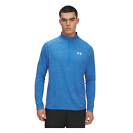 Under Armour men's white and blue top with zip