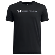 Under Armour Boys T-Shirt Logo Wordmark SS Black/White
