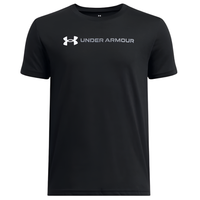 Under Armour Boys T-Shirt Logo Wordmark SS Black/White